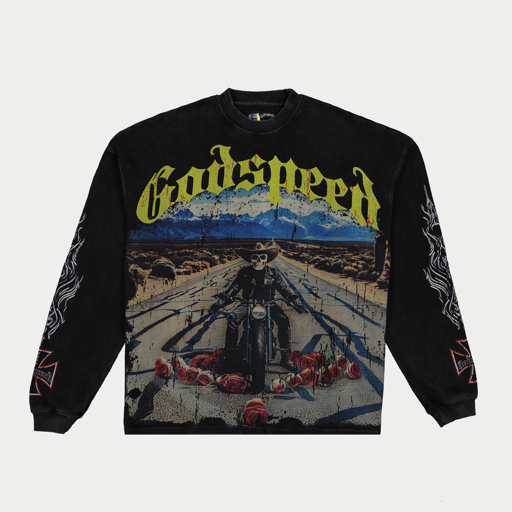 GODSPEED NEW YORK - Long Lonely Road Thermal LS (Black Wash)