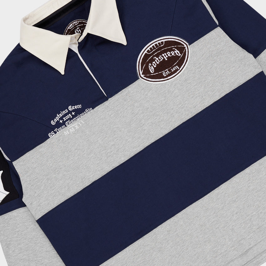 Classic Field Rugby Shirt (Navy/Heather)