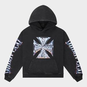 Chrome MOTTO Hoodie (Black wash)