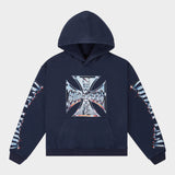 Chrome MOTTO Hoodie (Navy Wash)