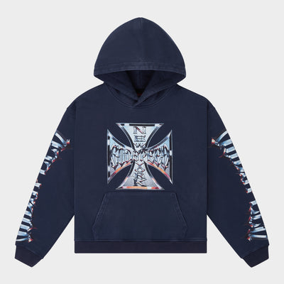 Chrome MOTTO Hoodie (Navy Wash)