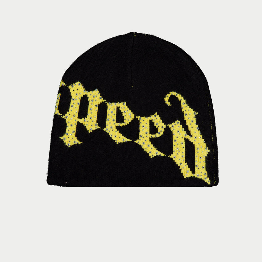OG Logo Studded Beanie (Black/Yellow)