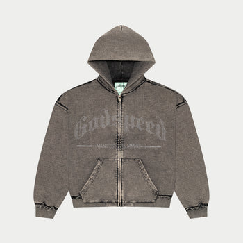 Studded Og Logo Hoodie (Grey Wash)