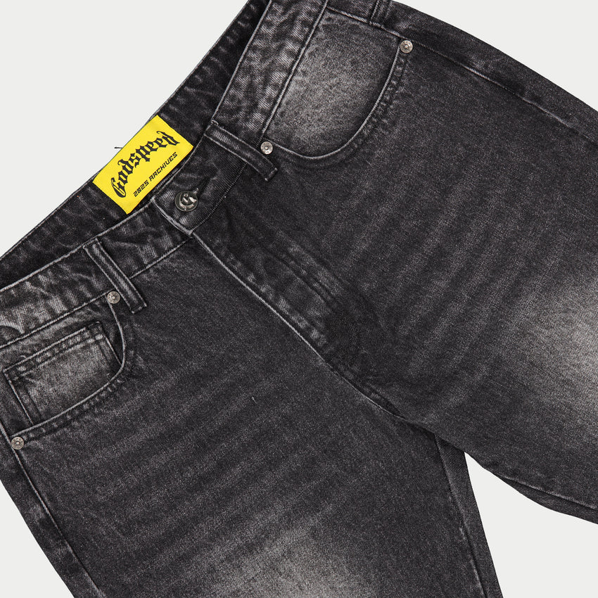 OG Logo Flared Denim Stitched (Grey Wash)