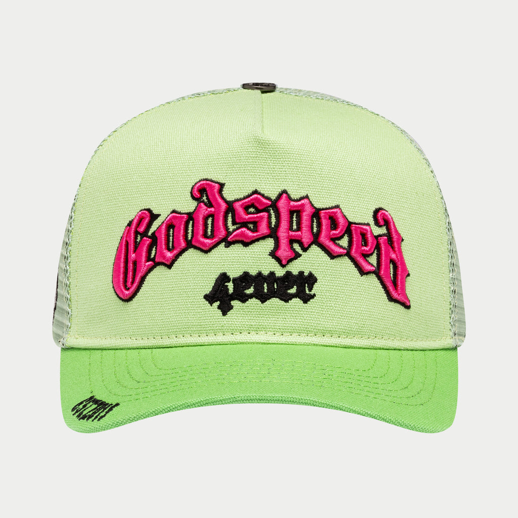 GODSPEED NEW YORK - GS Forever Trucker Hat (Lime/pink)