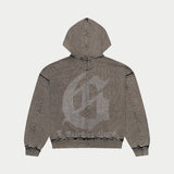Studded Og Logo Hoodie (Grey Wash)