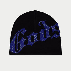 OG Logo Studded Beanie (Black/Blue)