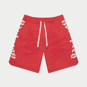 CourtSide Shorts (Red Tie-Dye)