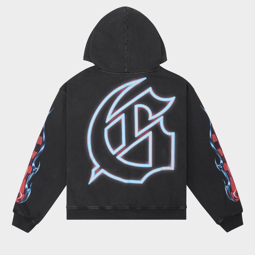 Drive in Hoodie (Black wash)