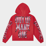 Chrome MOTTO Hoodie (Red Wash )