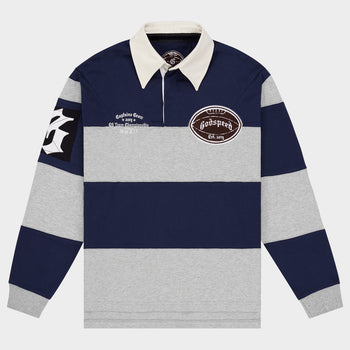 Classic Field Rugby Shirt (Navy/Heather)