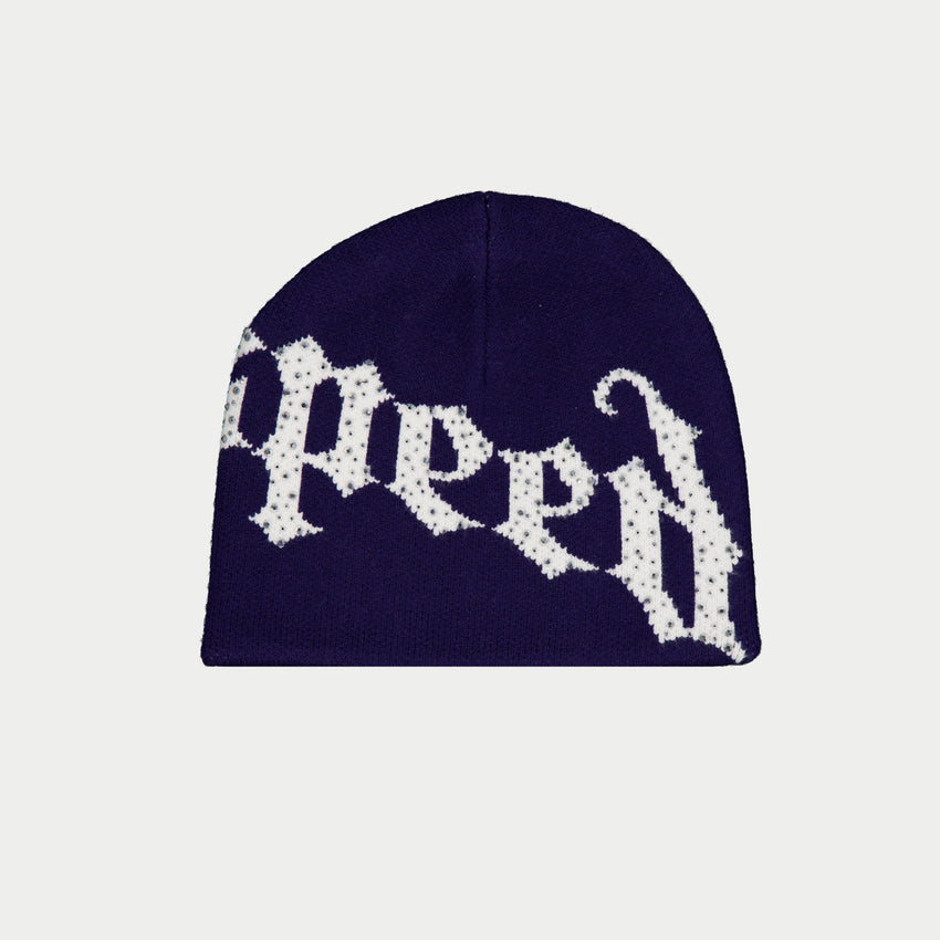 OG Logo Studded Beanie (Navy/White)