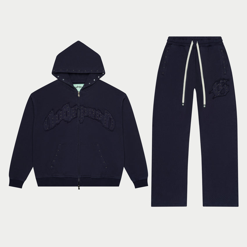 Symmetric Studded Set (Navy)