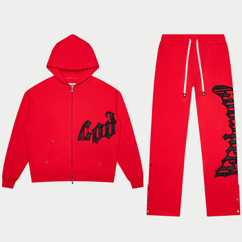OG Logo Sweatsuit (Red Plaid)