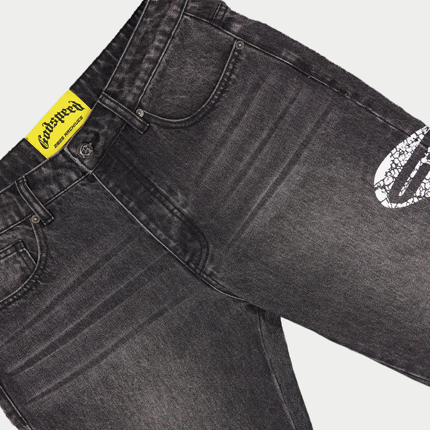 OG Logo Flared Denim (Grey Wash)