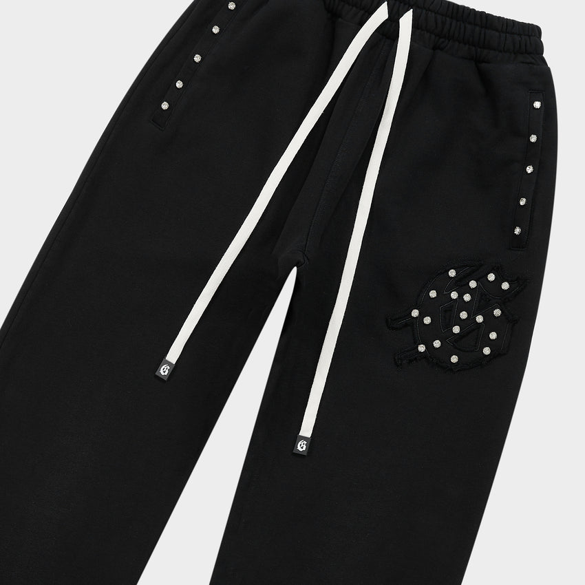 Symmetric Studed Sweatsuit V2 (Black VVS💎)