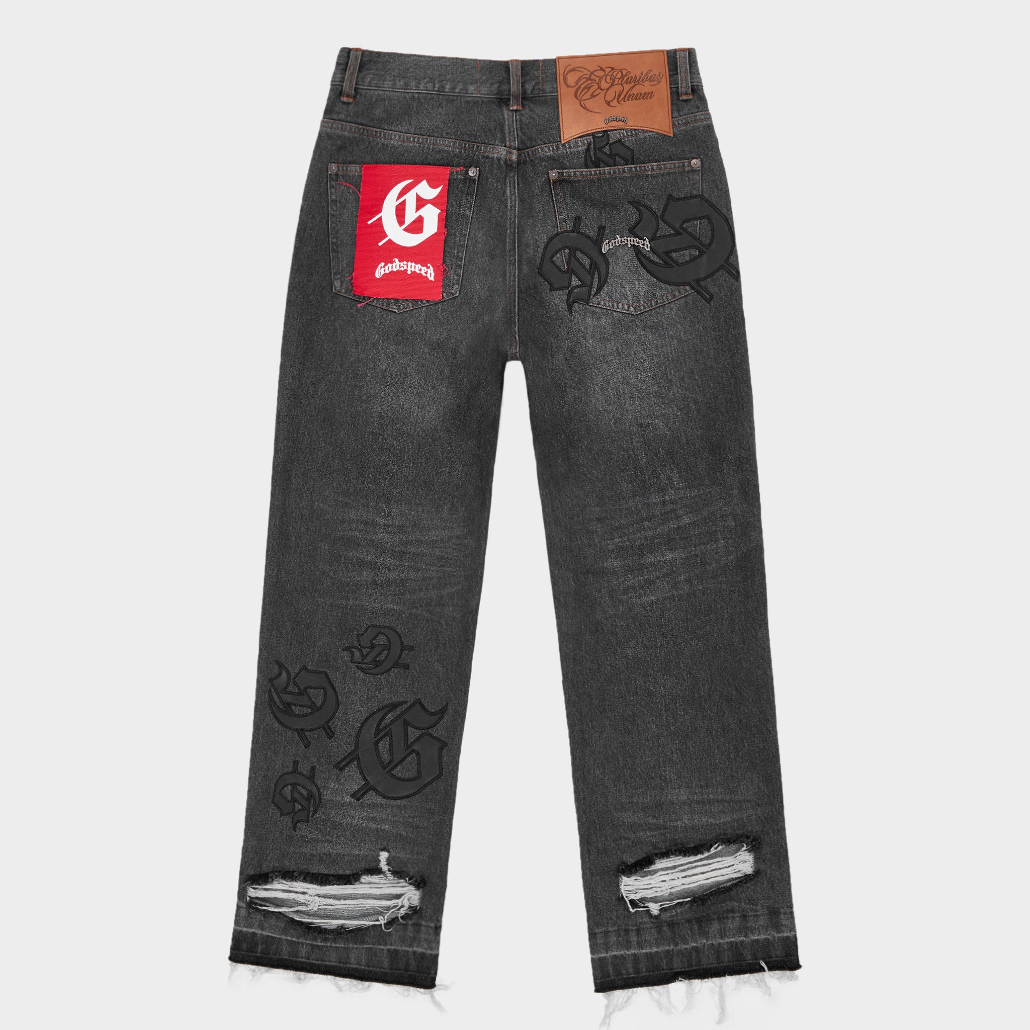 GODSPEED NEW YORK - Scattered GS Logo Denim (Black Wash)