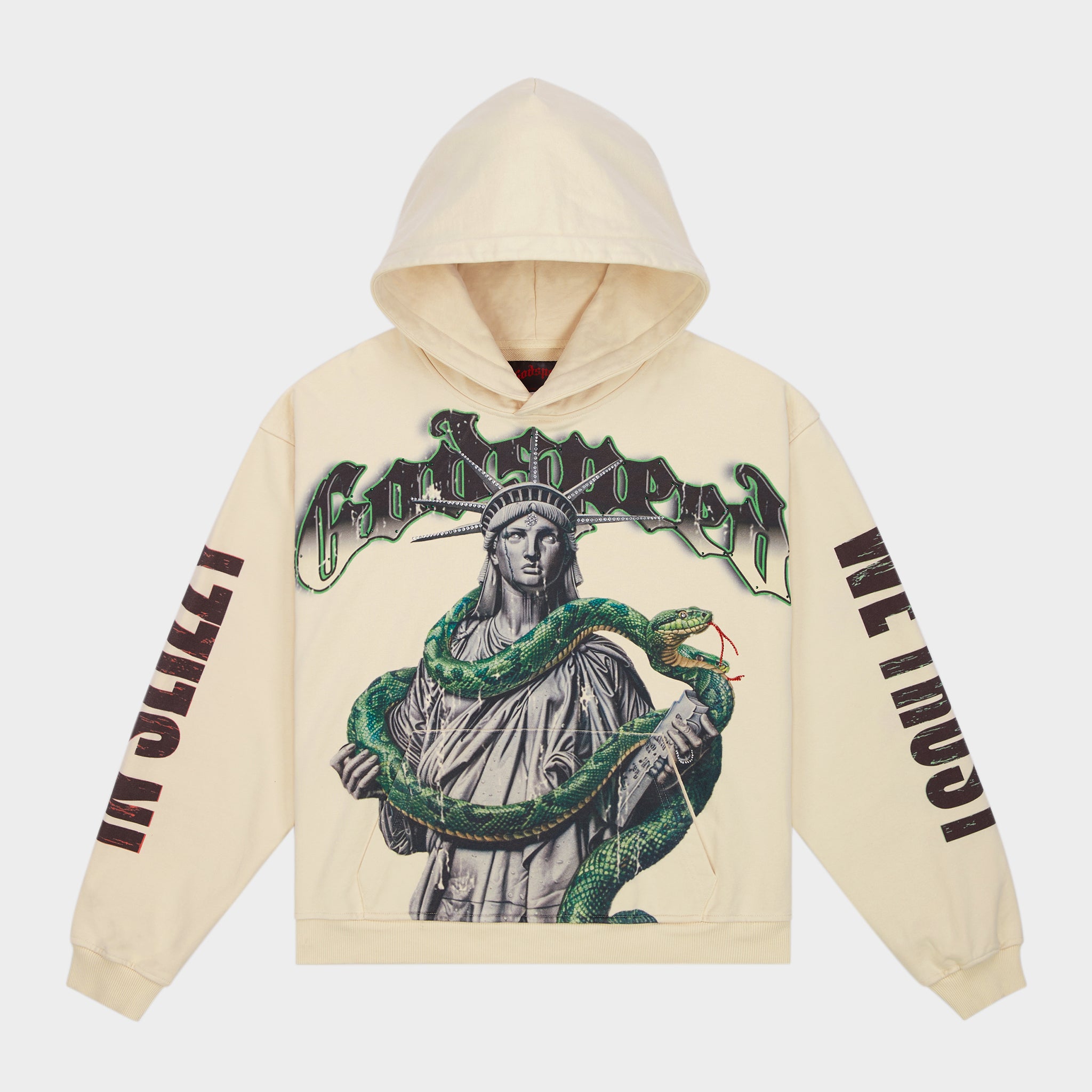 【限定品】Godspeed hoodie168 of 555 sサイズ 値下げ⭕️ GODSPEED NEW YORK - Top 5 Slizzy VVS Hoodie (Bone)