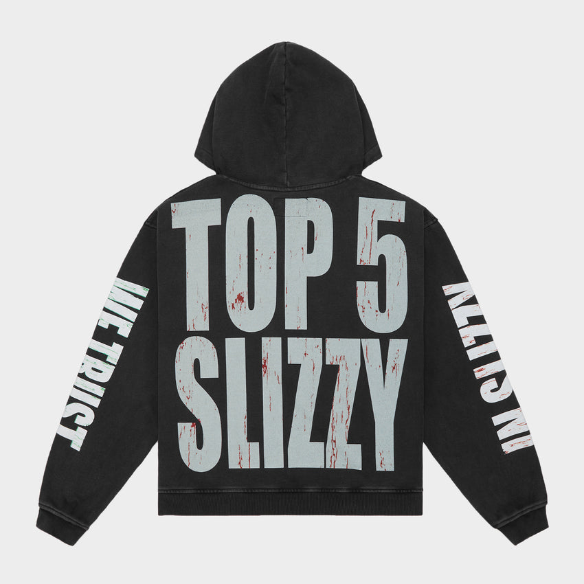 Top 5 Slizzy VVS Hoodie (Black Wash)