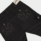 Rockstar Flare Cargo Denim (Raw Black)