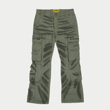 Skidrow Flared Cargo Pants (Sage)