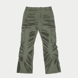 Skidrow Flared Cargo Pants (Sage)