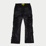 Skidrow Flared Cargo Pants (Black)