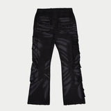 Skidrow Flared Cargo Pants (Black)