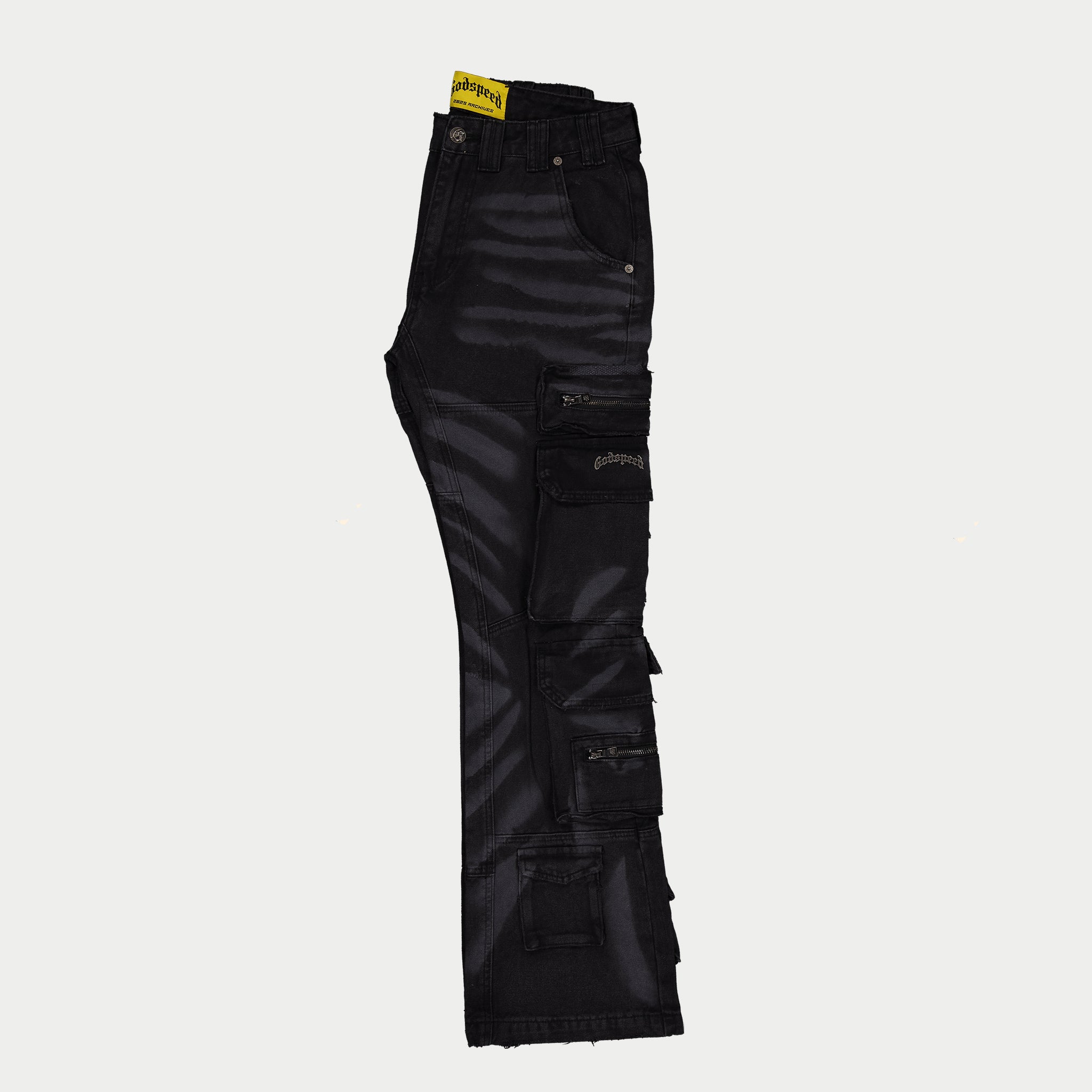 GODSPEED NEW YORK - Skidrow Flared Cargo Pants (Black)