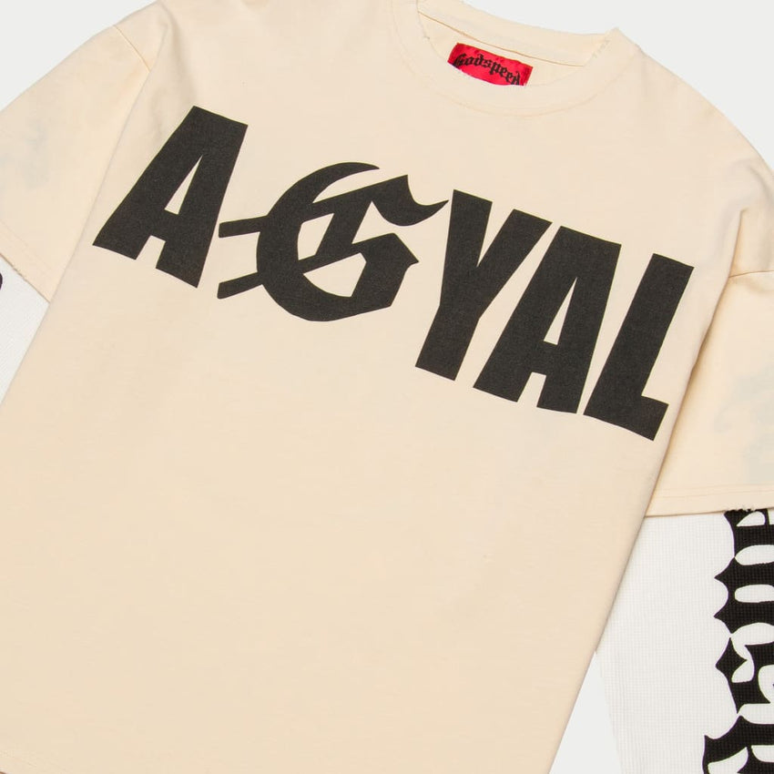AGYAL Layered T-Shirt (Bone) - T-Shirt