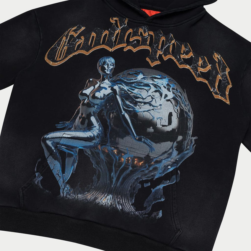 Chrome Seduction Hoodie (Black Wash) - T-Shirt