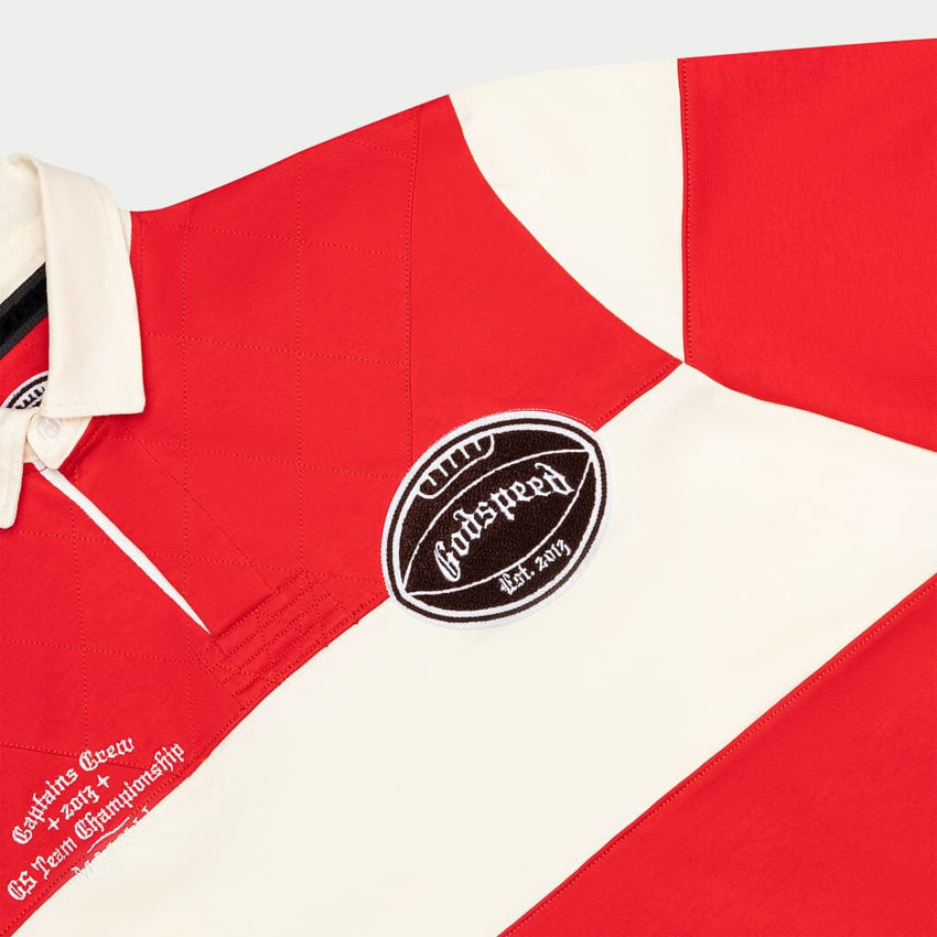 Classic Field Rugby Shirt (RED WHITE)