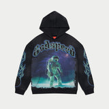 Extra Terrestrial V2 Hoodie (Black Wash) - T-Shirt