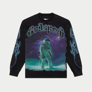 Extra Terrestrial V2 Long Sleeve (Black Wash) - T-Shirt