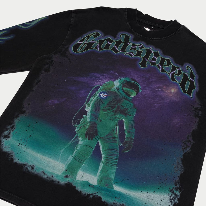 Extra Terrestrial V2 Long Sleeve (Black Wash) - T-Shirt