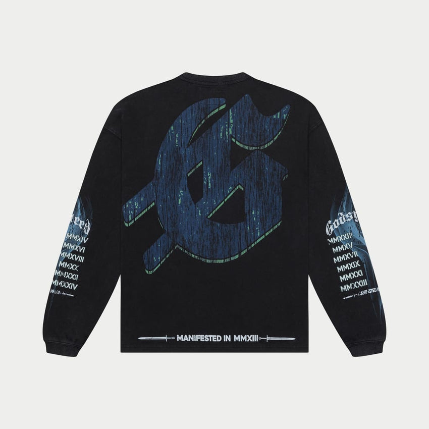 F.T.D LS T-Shirt (Black Wash) - T-Shirt
