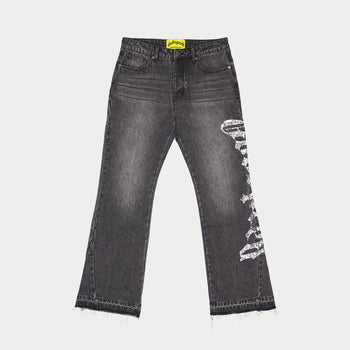 OG Logo Flared Denim (Grey Wash)