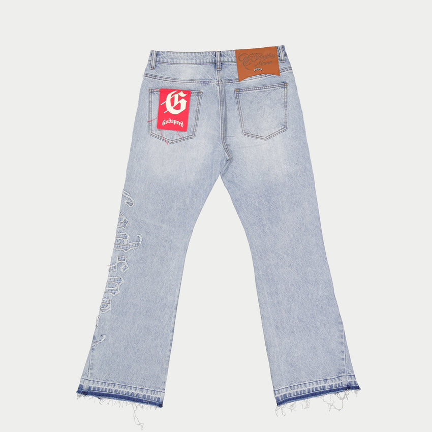 OG Logo Flared Denim Stitched (Blue)