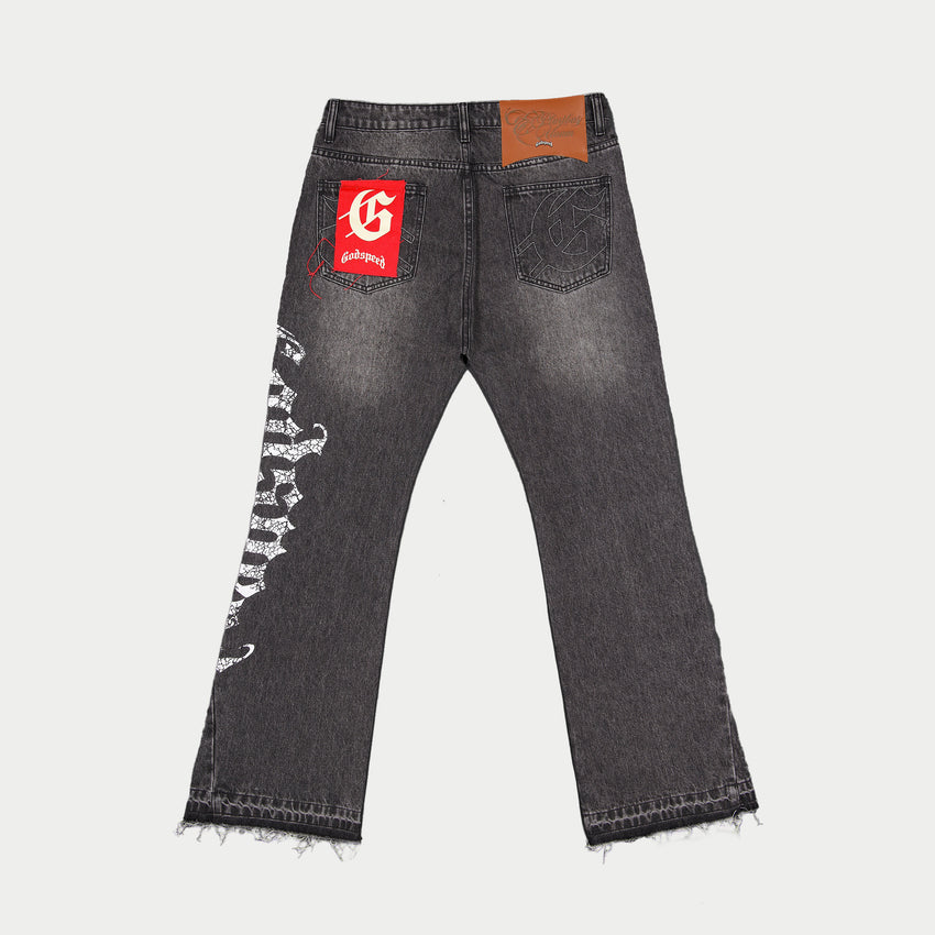 OG Logo Flared Denim (Grey Wash)