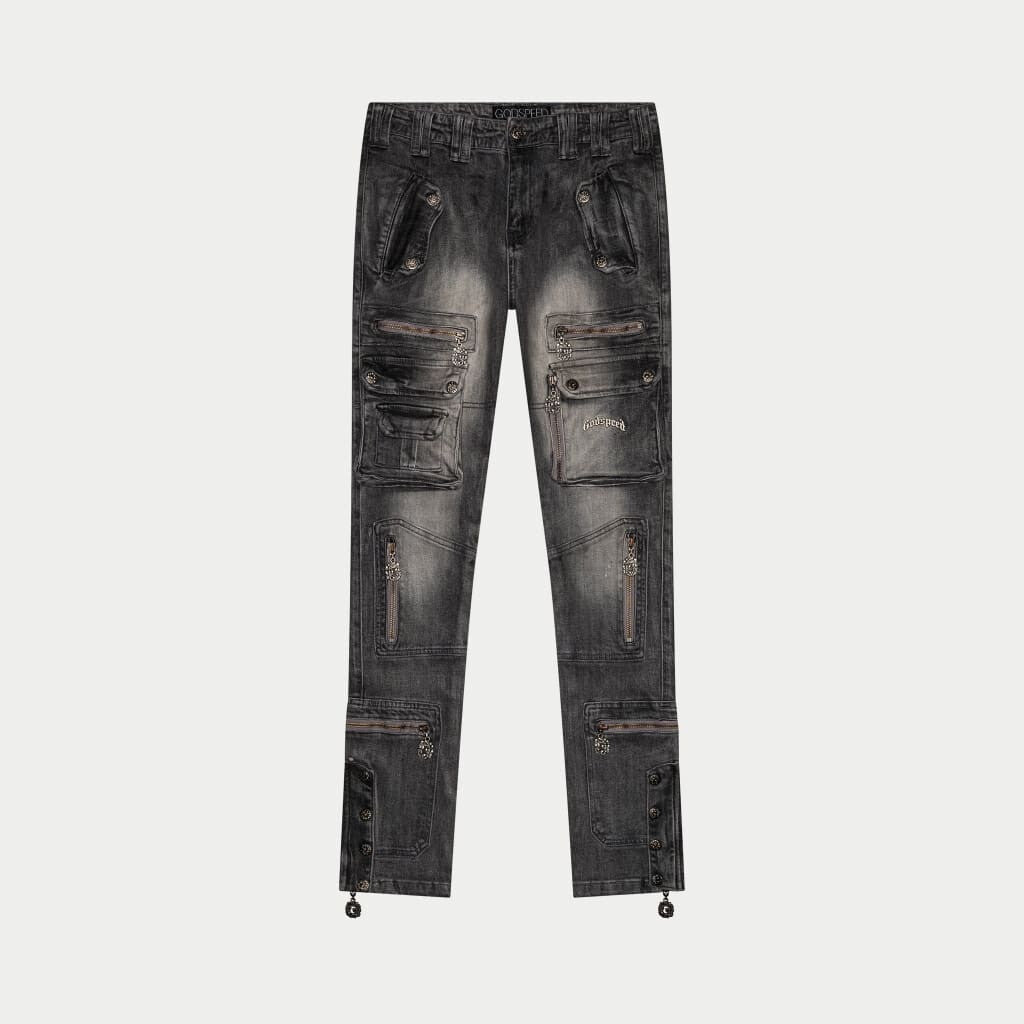 GODSPEED NEW YORK - Flare Premium Cargo Pants (Grey Wash)