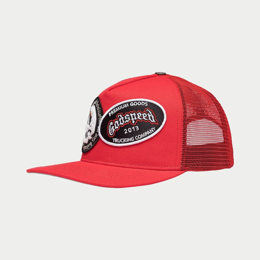 GS DUAL PATCH TRUCKER HAT (Red)