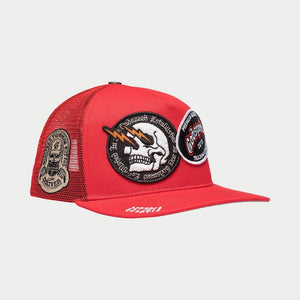 GS DUAL PATCH TRUCKER HAT (Red)