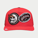 GS DUAL PATCH TRUCKER HAT (Red)