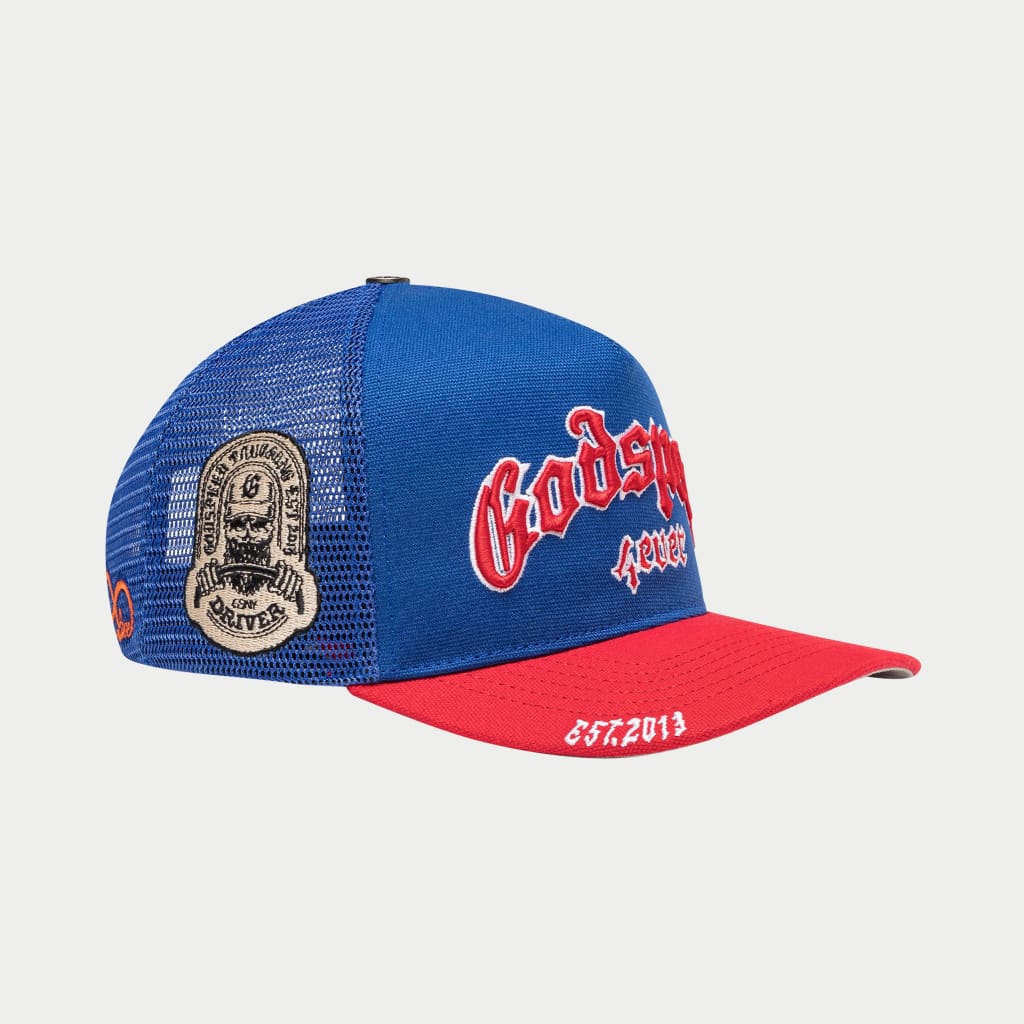 GODSPEED NEW YORK - GS FOREVER TRUCKER HAT (BLUE/RED)