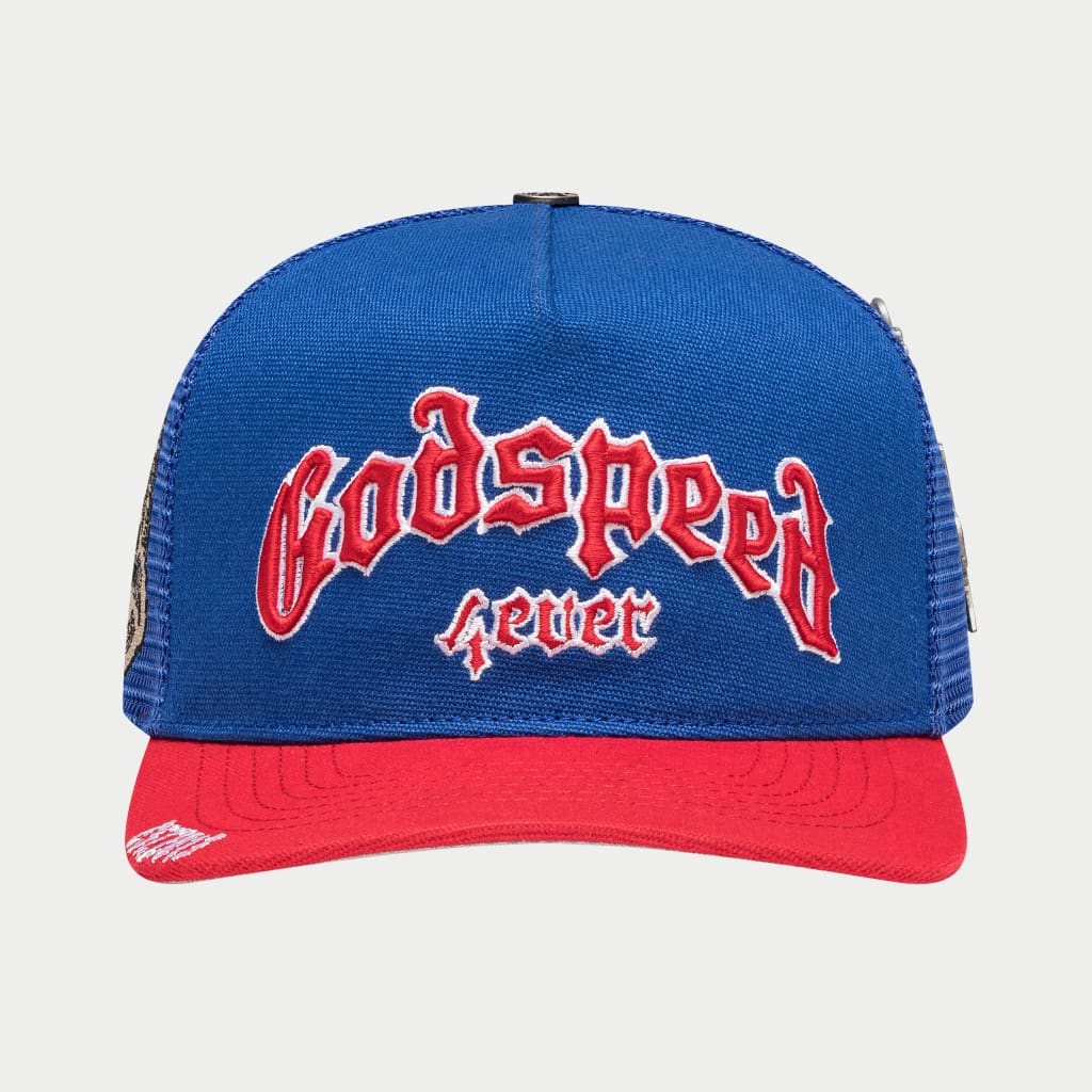 GODSPEED NEW YORK - GS FOREVER TRUCKER HAT (BLUE/RED)