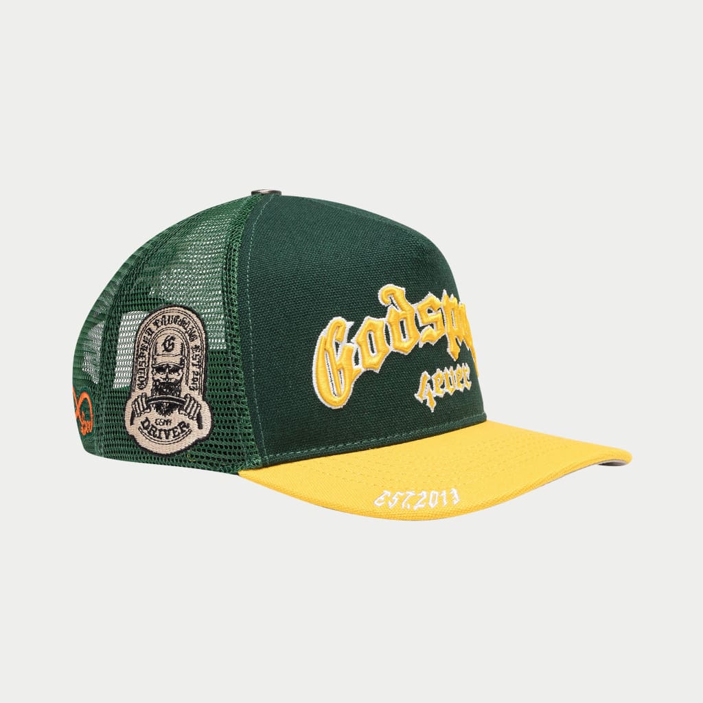 GODSPEED NEW YORK - GS FOREVER TRUCKER HAT (GREEN/YELLOW)