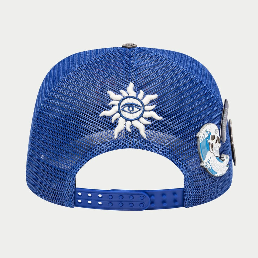 GS LOGO TRUCKER HAT (BLUE/ORANGE)