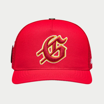 GS LOGO TRUCKER HAT (RED/YELLOW)