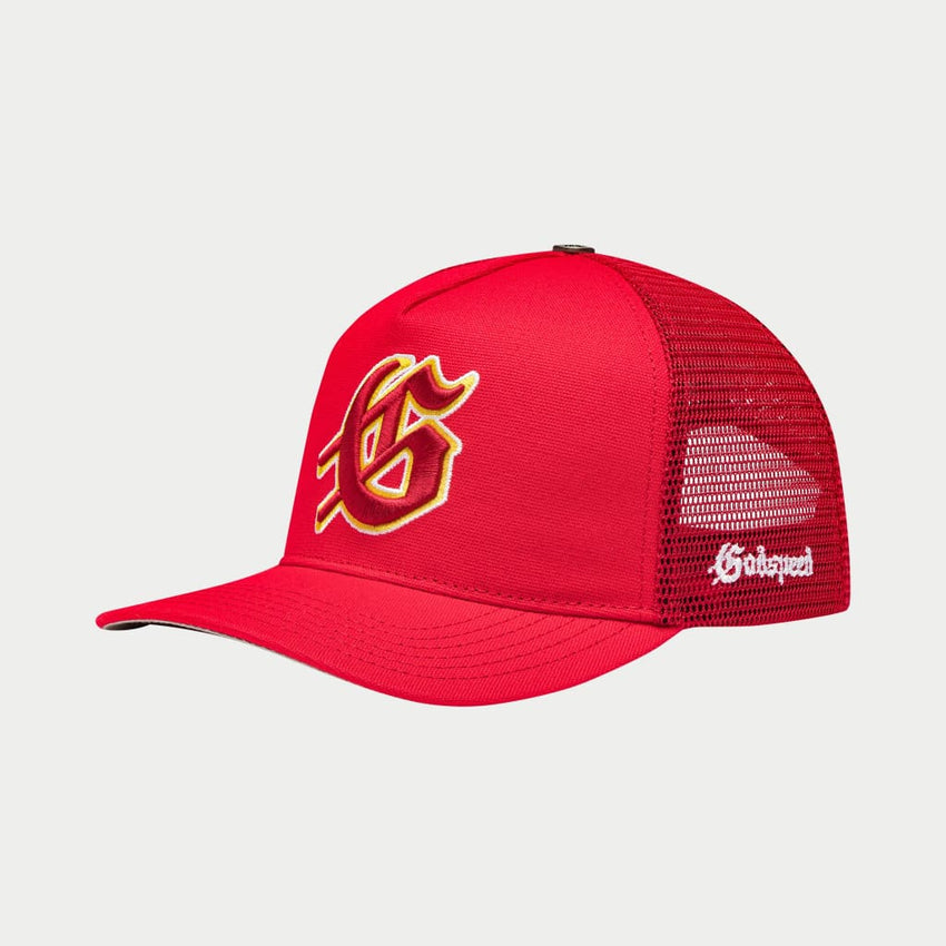 GS LOGO TRUCKER HAT (RED/YELLOW)