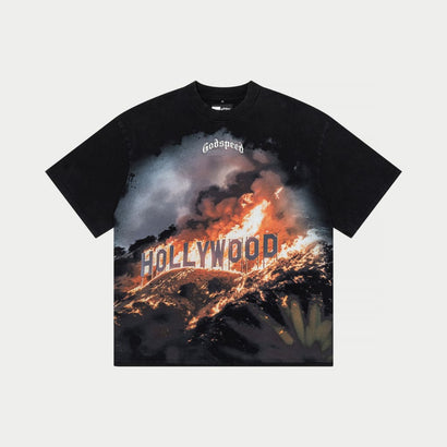 Buy Men's Blue Godspeed Zenitsu Graphic Printed Oversized T-shirt